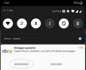 Zweistufige Verifizierung bei Ebay